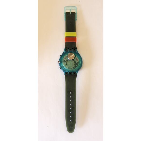 Swatch watch BIG BLUE SBN101 1994 Aquachrono New Old stock - Picture 7 of 10